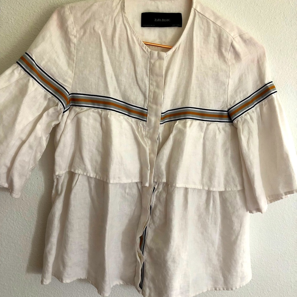 White Linen Blouse